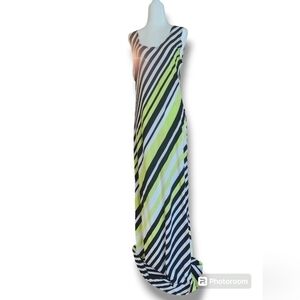 Sofia A Long Dress Summer Fall Party Comfortable Striped Women's Size La…